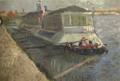 Bathing Float on the Seine at Asnieres (nn04), Vincent Van Gogh